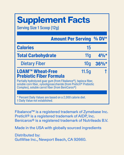 LOAM Prebiotic Fiber Formula (Wheat-Free)